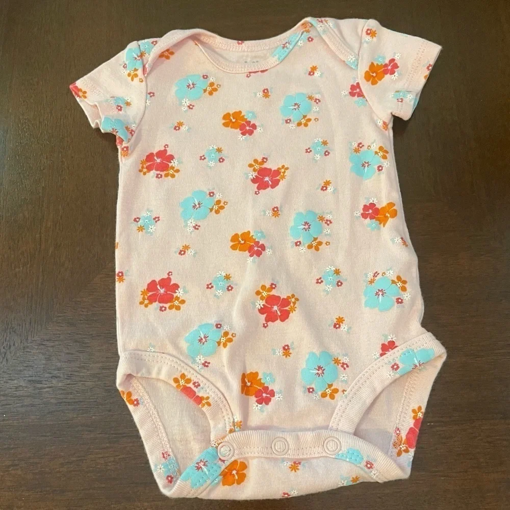 Carter’s: Child of Mine | (2) summer short sleeve onesies | 0-3 month